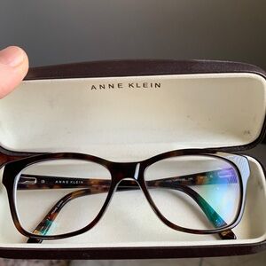 Anne Klein eye glasses brown tortoise frame